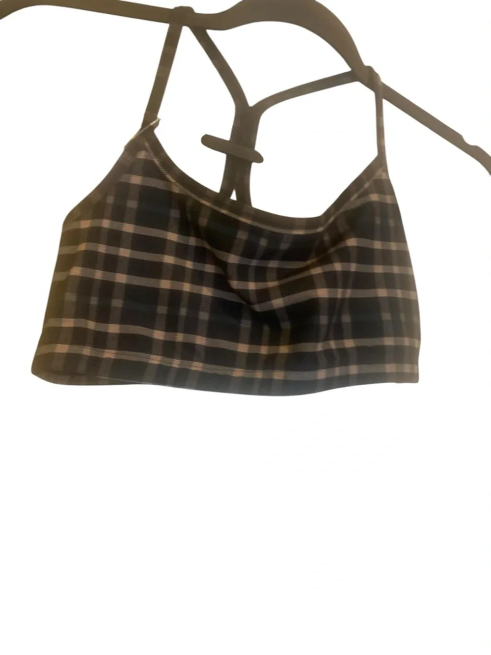 NWT Beyond Yoga sports bra PREPPY PLAID Size S